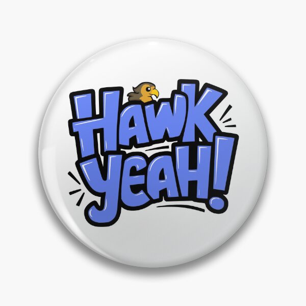 Item preview, Hawk Yeah! Cute Hawk Pun Blue designed and sold by PMCreative.