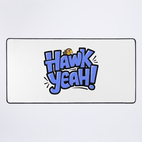 Item preview, Hawk Yeah! Cute Hawk Pun Blue designed and sold by PMCreative.
