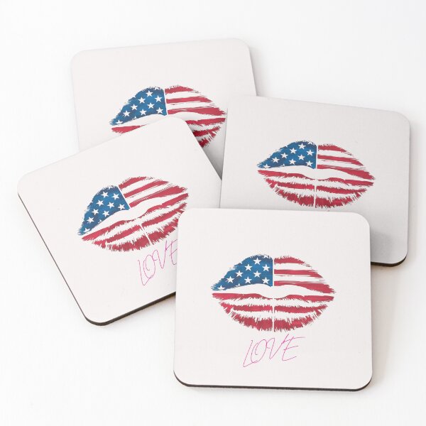 Item preview, American Kiss: A Symbol of Love, Unity, and Patriotism   designed and sold by StyleFused.