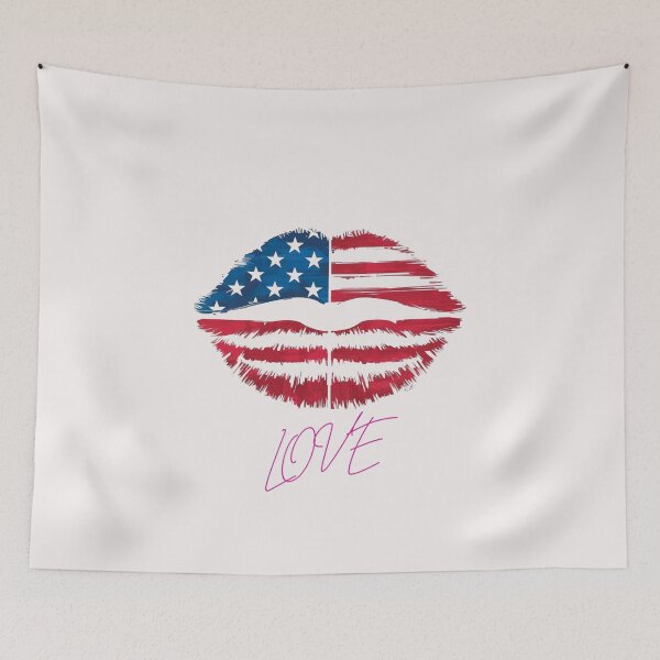 Item preview, American Kiss: A Symbol of Love, Unity, and Patriotism   designed and sold by StyleFused.
