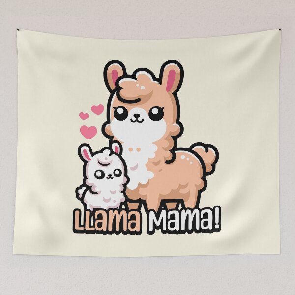 Item preview, Llama Mama! Cute Llama Pun designed and sold by PMCreative.