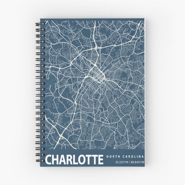 Item preview, Charlotte Blueprint City Map designed and sold by Peek-Designs.