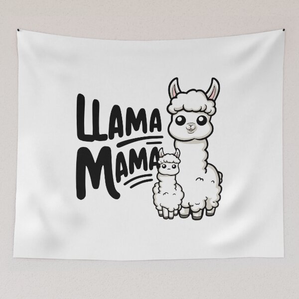 Item preview, Llama Mama! Cute Baby Llama Pun designed and sold by PMCreative.