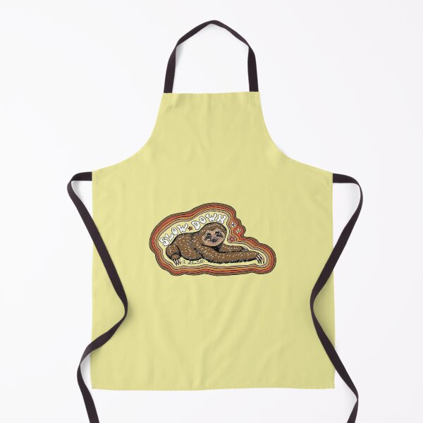 Item preview, Slow Down Sloth Retro Inspired Original Illustration Animal Art designed and sold by Intergalactic Unicorn: Art by Anna Schmidt.