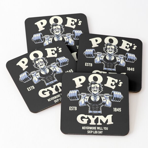 Item preview, Poe's Gym - Nevermore Skip Leg Day - Funny Edgar Allan Poe designed and sold by Shirt-Face.