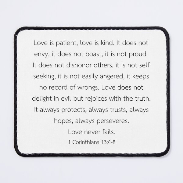 Item preview, 1 Corinthians 13:4-8, Love Never Fails. designed and sold by esha charles.