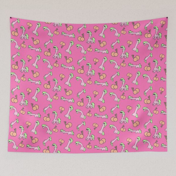 Item preview, Girony the Giraffe Pony (hot pink background) designed and sold by RosingTeaPebble.