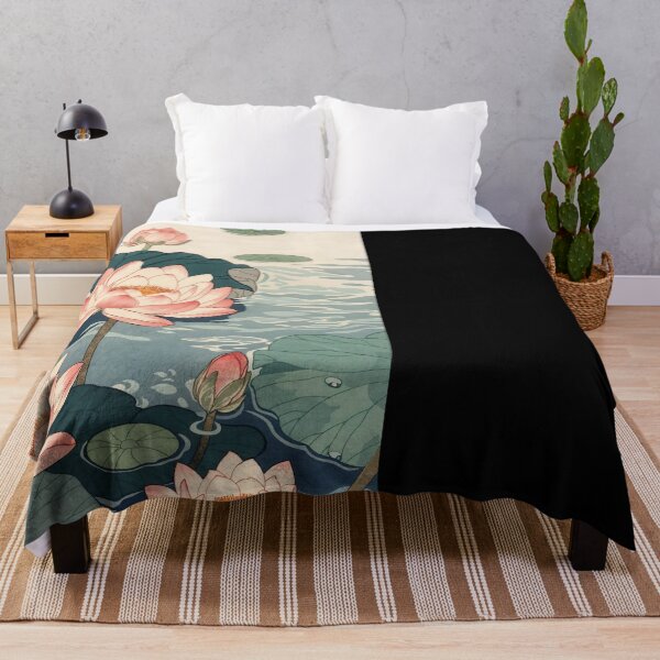 Item preview, Japanese Woodcut Ukiyo-e Painting Lotus Pond Tranquility designed and sold by regnumsaturni.
