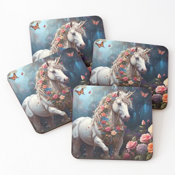 Item preview, Enchanted Forest Unicorn: A Magical Floral Wonderland designed and sold by T-shirtMill.