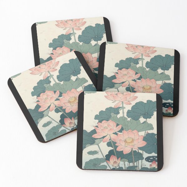 Item preview, Japanese Woodcut Ukiyo-e Painting Lotus Blossoms Traditional Art designed and sold by regnumsaturni.