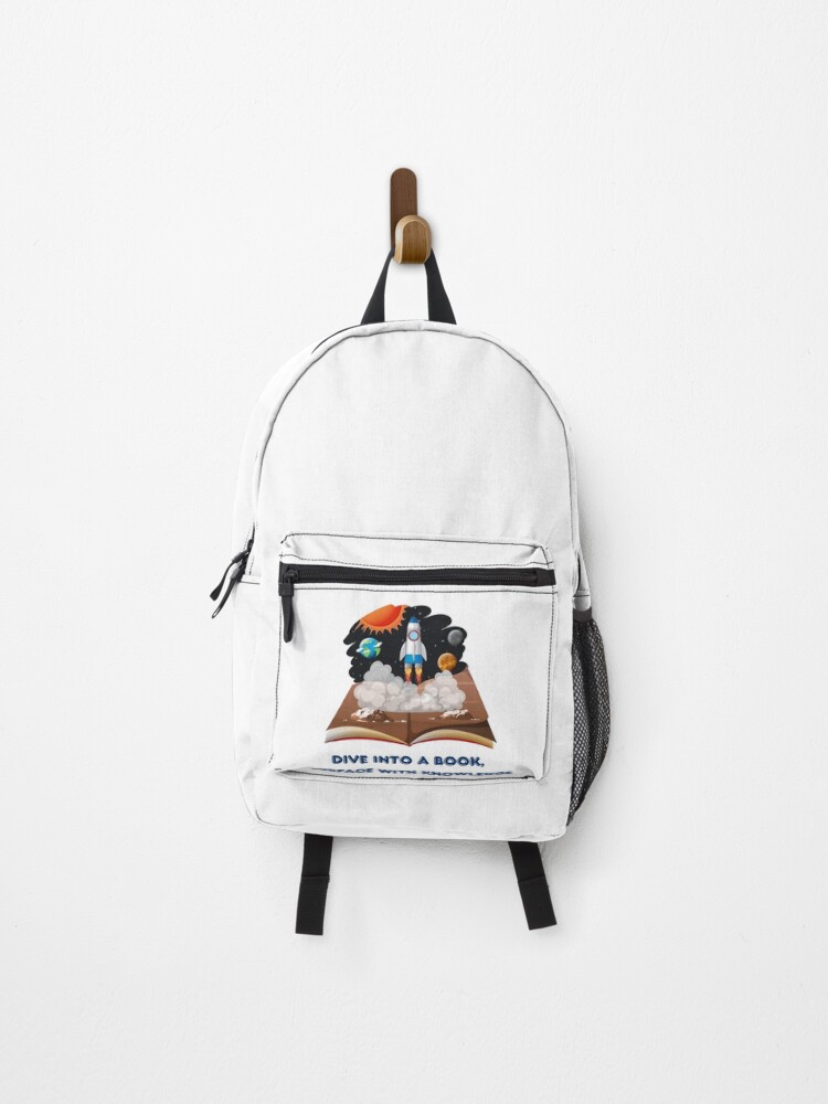 Thumbnail 1 of 3, Backpack, Dive Into a Book, Surface With Knowledge designed and sold by RoooDesigns.
