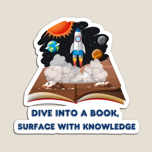 Artikelvorschau, Tauchen Sie in ein Buch ein und gewinnen Sie Wissen entworfen und verkauft von RoooDesigns.