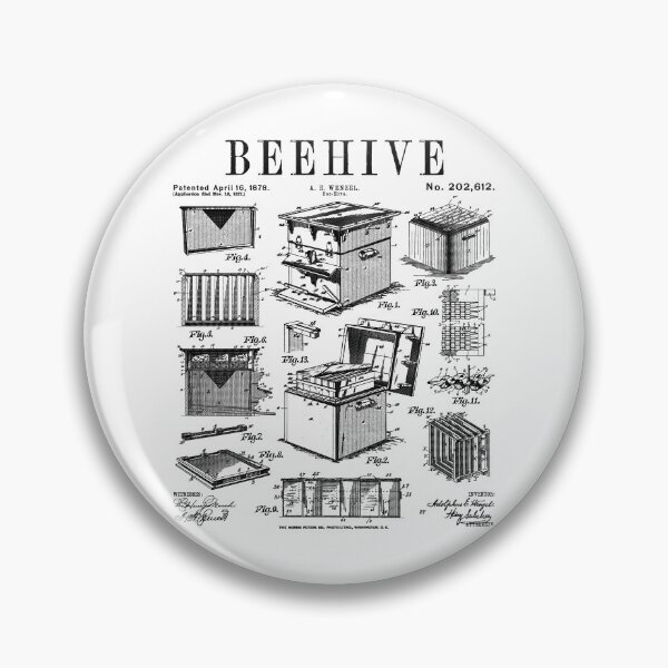 Artikelvorschau, Bienenstock Bienen Imker Imker Bienenzucht Vintage Patent entworfen und verkauft von GrandeDuc.