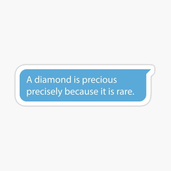 Aperçu de l'œuvre Un diamant est précieux précisément parce qu’il est rare Message texte Bridgerton Netflix créée et vendue par KamiTrendz.