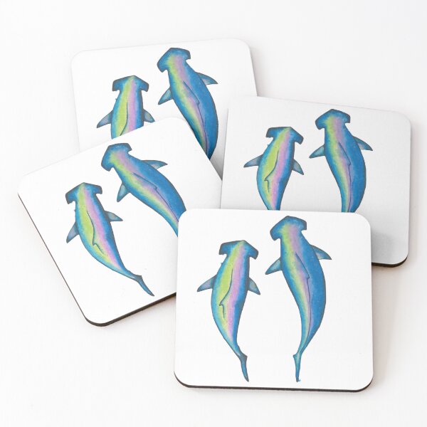 Item preview, Tiburones martillo gemelos - acuarela designed and sold by ArantzaNovelo.