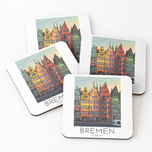 Item preview, A Pop Art Travel Print of Bremen - Germany  designed and sold by StudioRedKoala.
