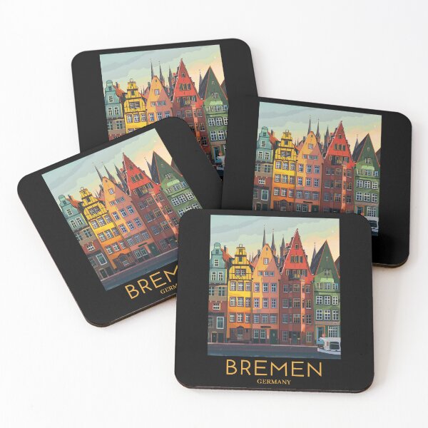 Item preview, A Pop Art Travel Print of Bremen - Germany  designed and sold by StudioRedKoala.