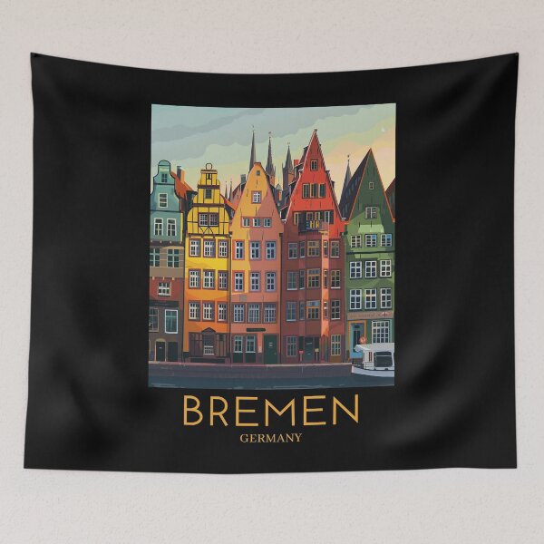 Item preview, A Pop Art Travel Print of Bremen - Germany  designed and sold by StudioRedKoala.