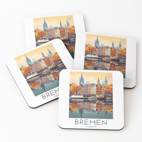 Item preview, A Pop Art Travel Print of Bremen - Germany  designed and sold by StudioRedKoala.