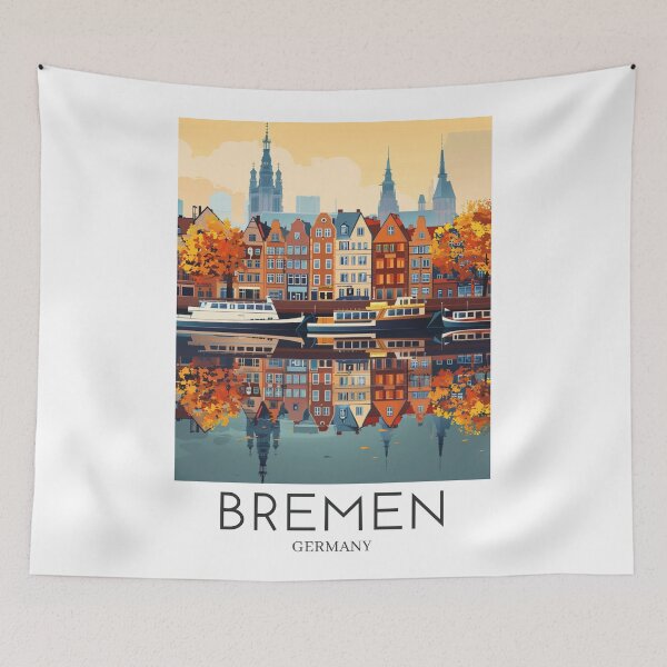 Item preview, A Pop Art Travel Print of Bremen - Germany  designed and sold by StudioRedKoala.