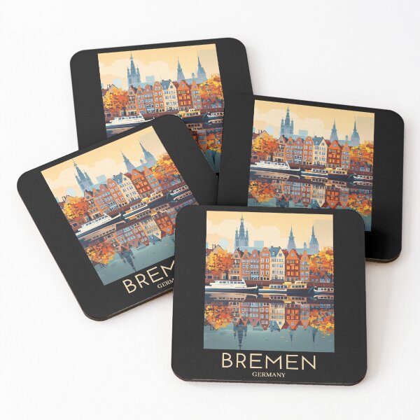 Item preview, A Pop Art Travel Print of Bremen - Germany  designed and sold by StudioRedKoala.