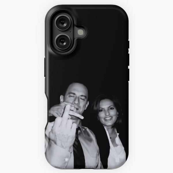 Vista previa del artículo con la obra «Elliot Stabler y Olivia Benson Actores y músicos dando el meme del dedo medio», diseñado y vendido por ARTX4ART.