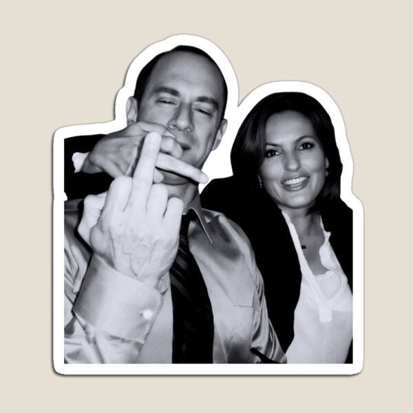 Item preview, Elliot Stabler And Olivia Benson Actors and musicians giving the middle finger meme designed and sold by ARTX4ART.
