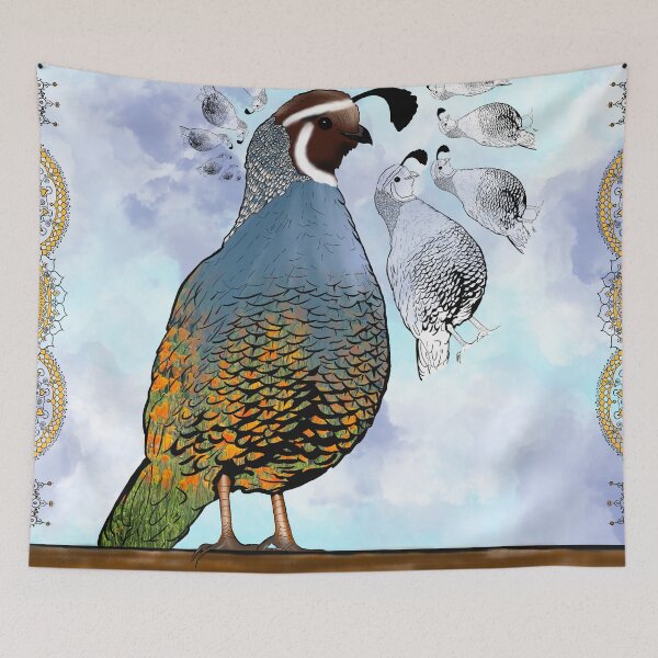 Item preview, Quail’s Head in the Clouds designed and sold by Megan Noel Opava.