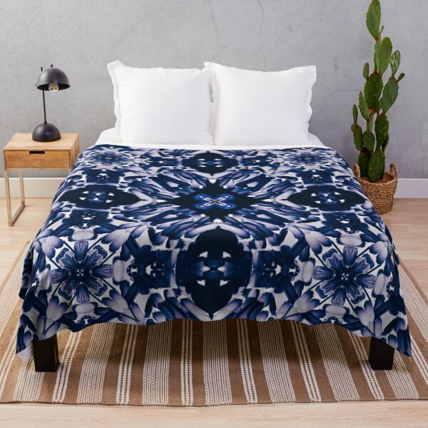 Item preview, Navy Blue Symmetrical Seamless Pattern designed and sold by Fantacaroo Designs.