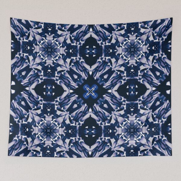 Item preview, Navy Blue Symmetrical Seamless Pattern designed and sold by Fantacaroo Designs.