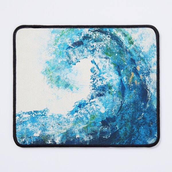 Item preview, Surf wave Ocean art, dark blue ocean painting, abstract wave motion designed and sold by Myartspace.