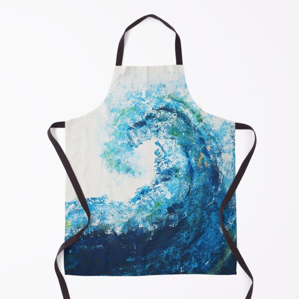 Item preview, Surf wave Ocean art, dark blue ocean painting, abstract wave motion designed and sold by Myartspace.