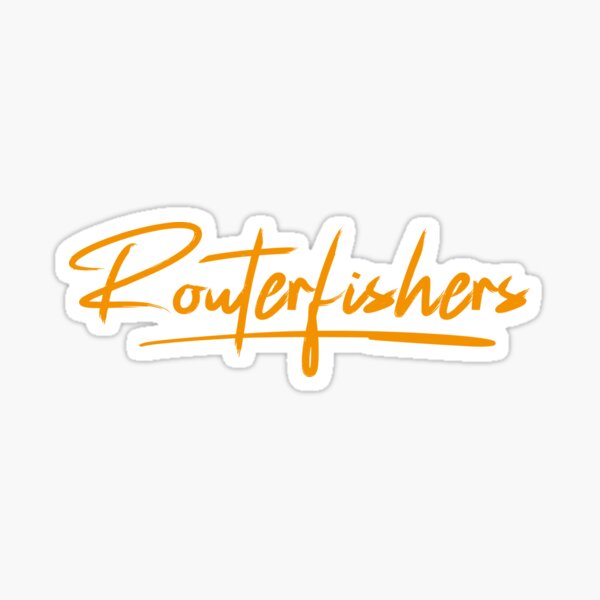 Vista previa del artículo con la obra «Firma monocromática de Routerfishers», diseñado y vendido por Routerfishers.
