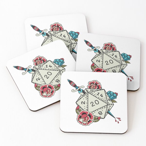 Item preview, D20 Dice Tattoo designed and sold by sunburstrpg.