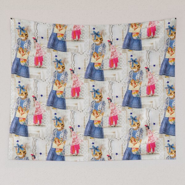 Item preview, Orange Cat and Ladies - 'Gossip Blossoms'  designed and sold by Nikki Fortuin Arts & Crafts.