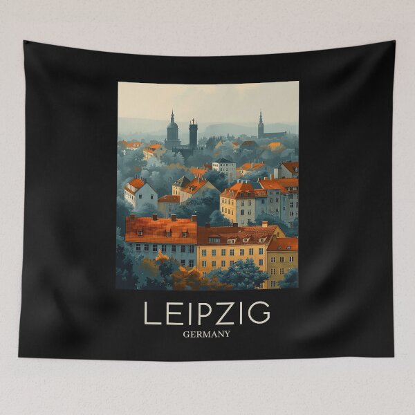 Item preview, A Pop Art Travel Print of Leipzig - Germany  designed and sold by StudioRedKoala.