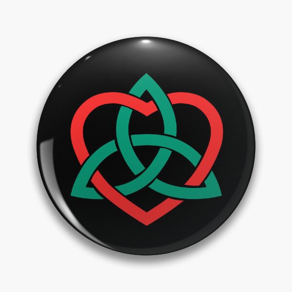 Item preview, Green Celtic Trinity Knot with Red Heart designed and sold by Jeallan Designs.