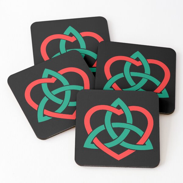 Item preview, Green Celtic Trinity Knot with Red Heart designed and sold by Jeallan Designs.