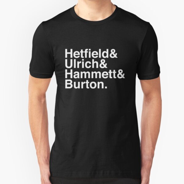 Metallica Original Line-Up Typography Slim Fit T-Shirt