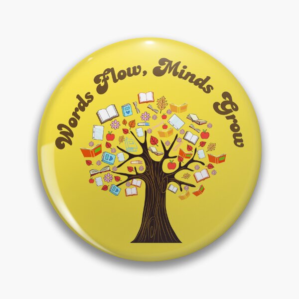 Item preview, Words Flow, Minds Grow - Love of Reading designed and sold by RoooDesigns.