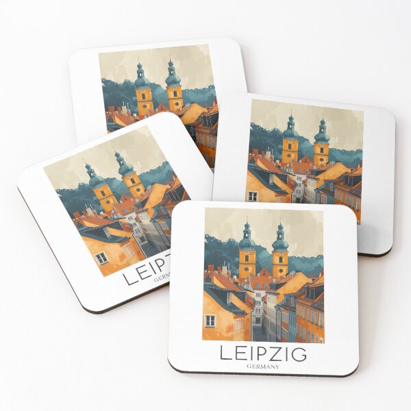 Item preview, A Pop Art Travel Print of Leipzig - Germany  designed and sold by StudioRedKoala.