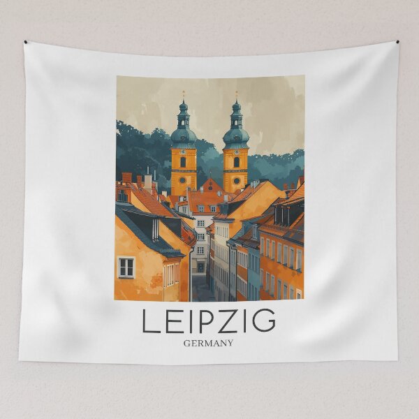 Item preview, A Pop Art Travel Print of Leipzig - Germany  designed and sold by StudioRedKoala.