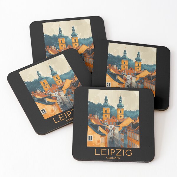 Item preview, A Pop Art Travel Print of Leipzig - Germany  designed and sold by StudioRedKoala.