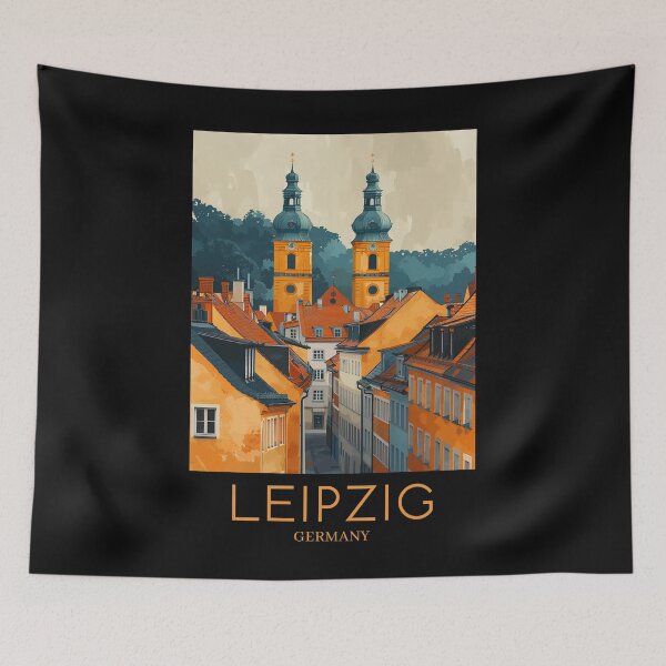 Item preview, A Pop Art Travel Print of Leipzig - Germany  designed and sold by StudioRedKoala.