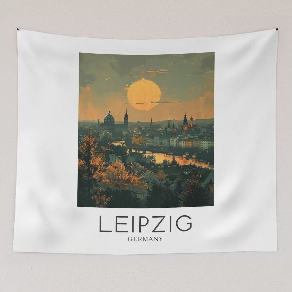 Item preview, A Pop Art Travel Print of Leipzig - Germany  designed and sold by StudioRedKoala.