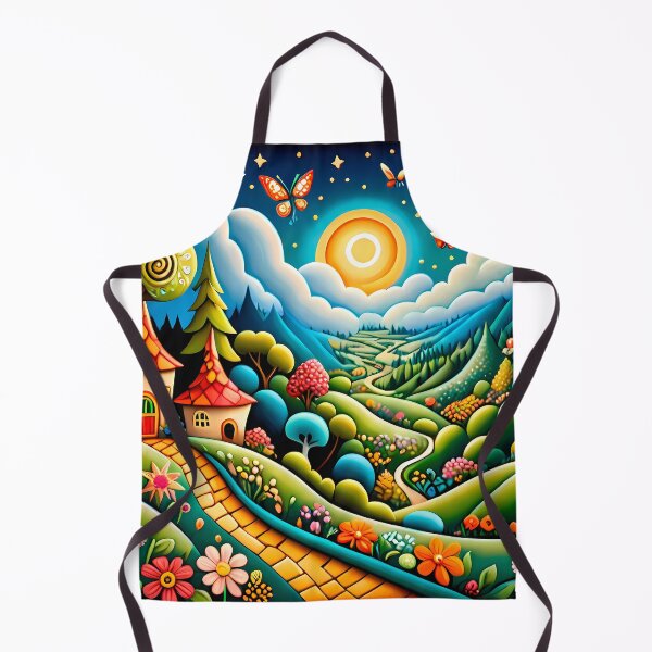Item preview, Elf Houses Deep in the Enchanted Forest Realm - Naive Art designed and sold by Second Draft Visuals.