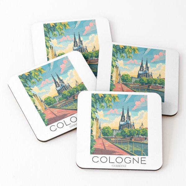 Item preview, A Pop Art Travel Print of Cologne - Germany  designed and sold by StudioRedKoala.