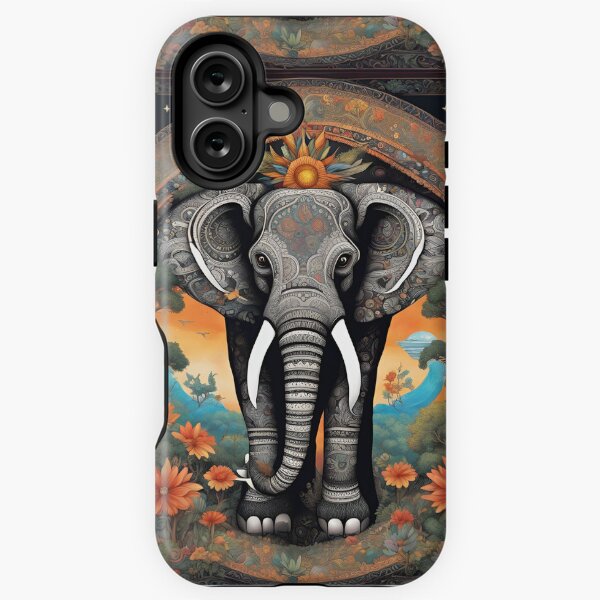 Item preview, Floral Elephant with Tranquil Energy designed and sold by josie1680.