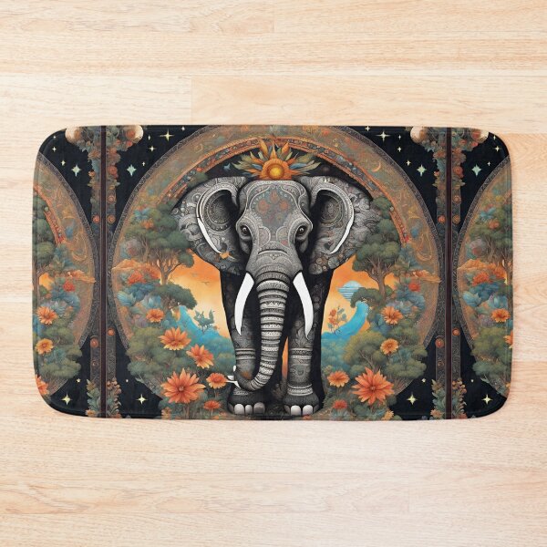 Item preview, Floral Elephant with Tranquil Energy designed and sold by josie1680.