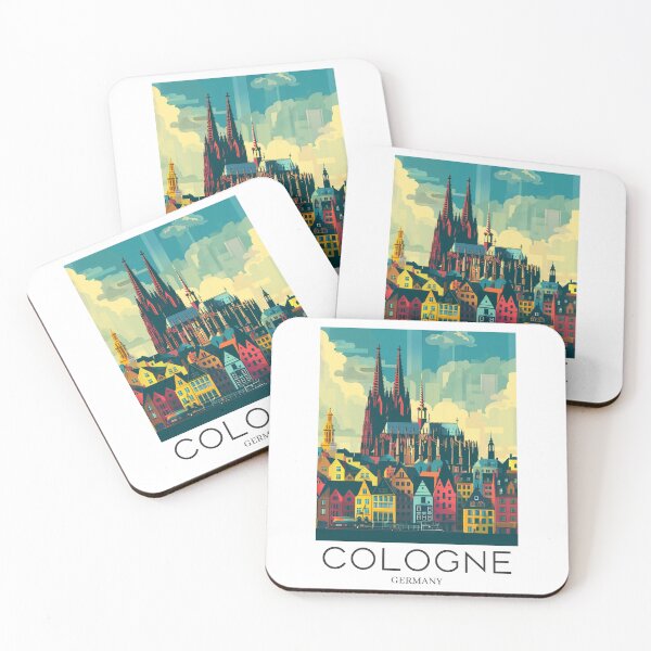 Item preview, A Pop Art Travel Print of Cologne - Germany  designed and sold by StudioRedKoala.